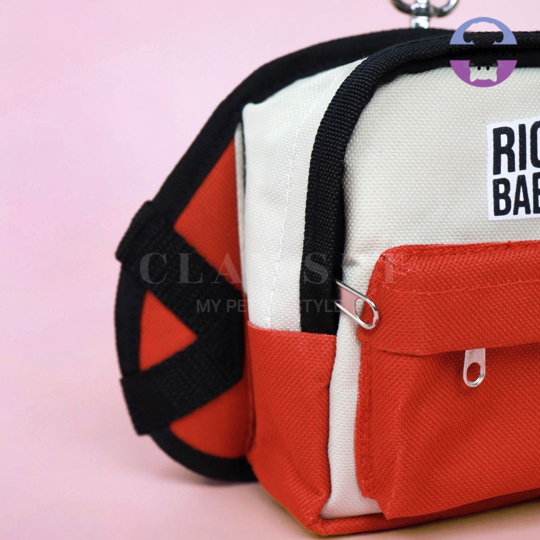 Clawset - Richy Bag - Bag with Leash Set (Tas Anjing & Kucing) - Cream