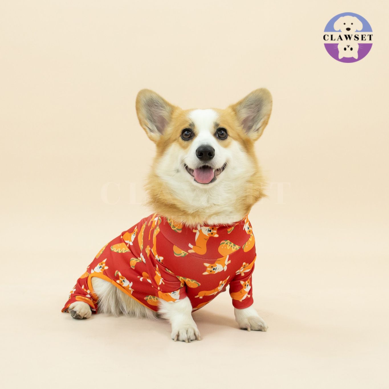 Clawset - Pet Fashion - Corgi Collection - Protection Suit - Red (Merah)