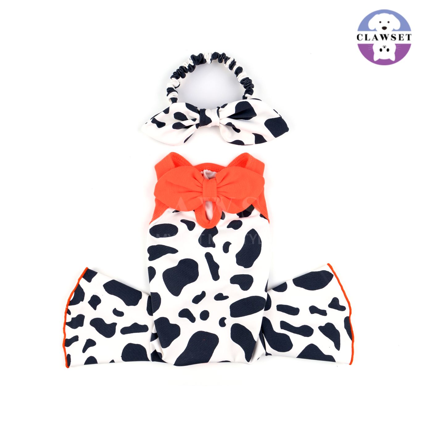 Clawset - Pet Shirt - Flare Jumpsuit - Cow