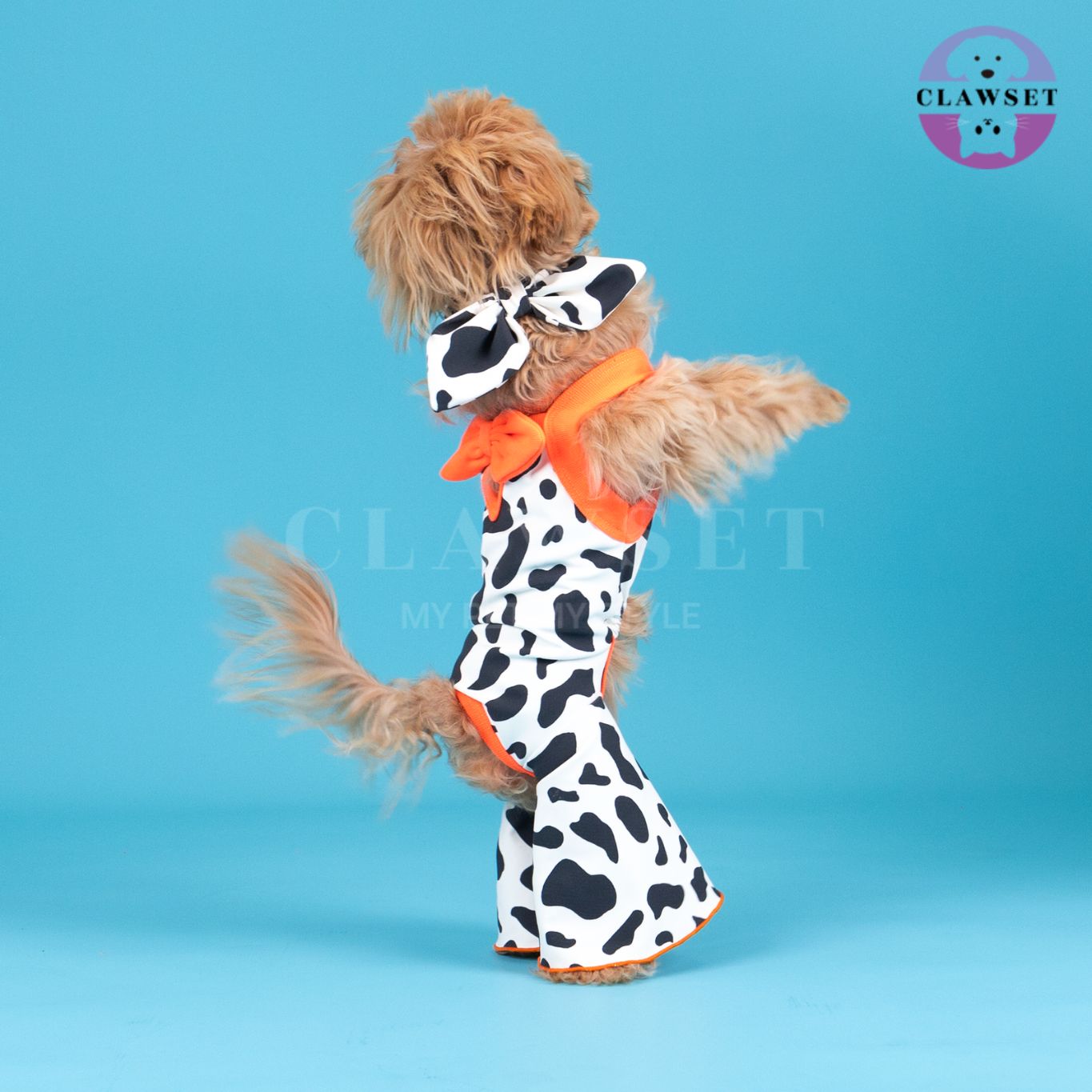 Clawset - Pet Shirt - Flare Jumpsuit - Cow
