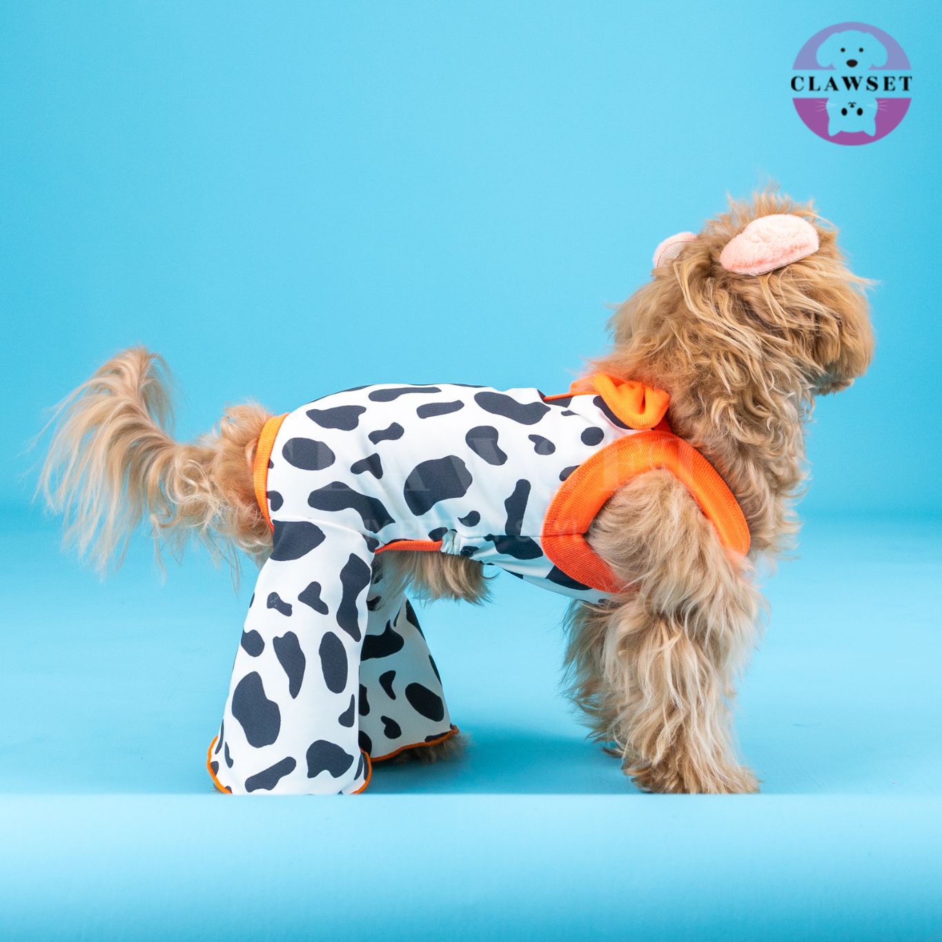 Clawset - Pet Shirt - Flare Jumpsuit - Cow