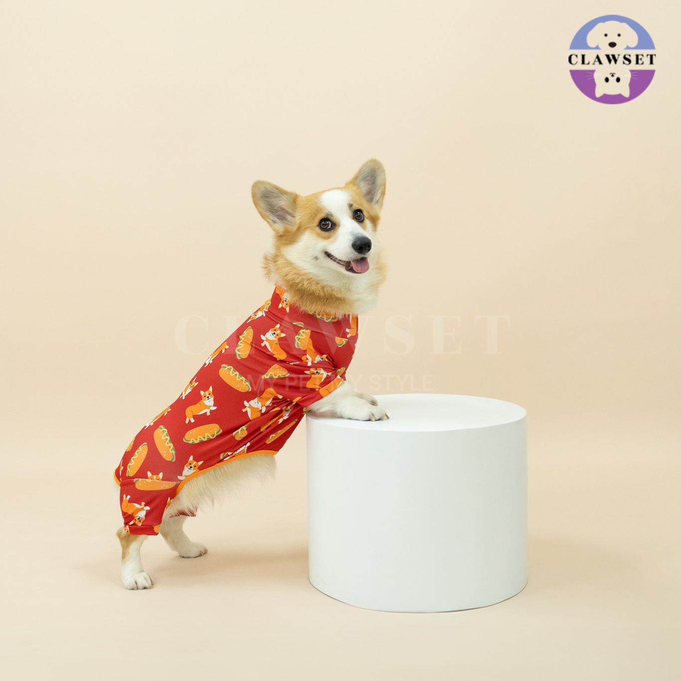 Clawset - Pet Fashion - Corgi Collection - Protection Suit - Red (Merah)