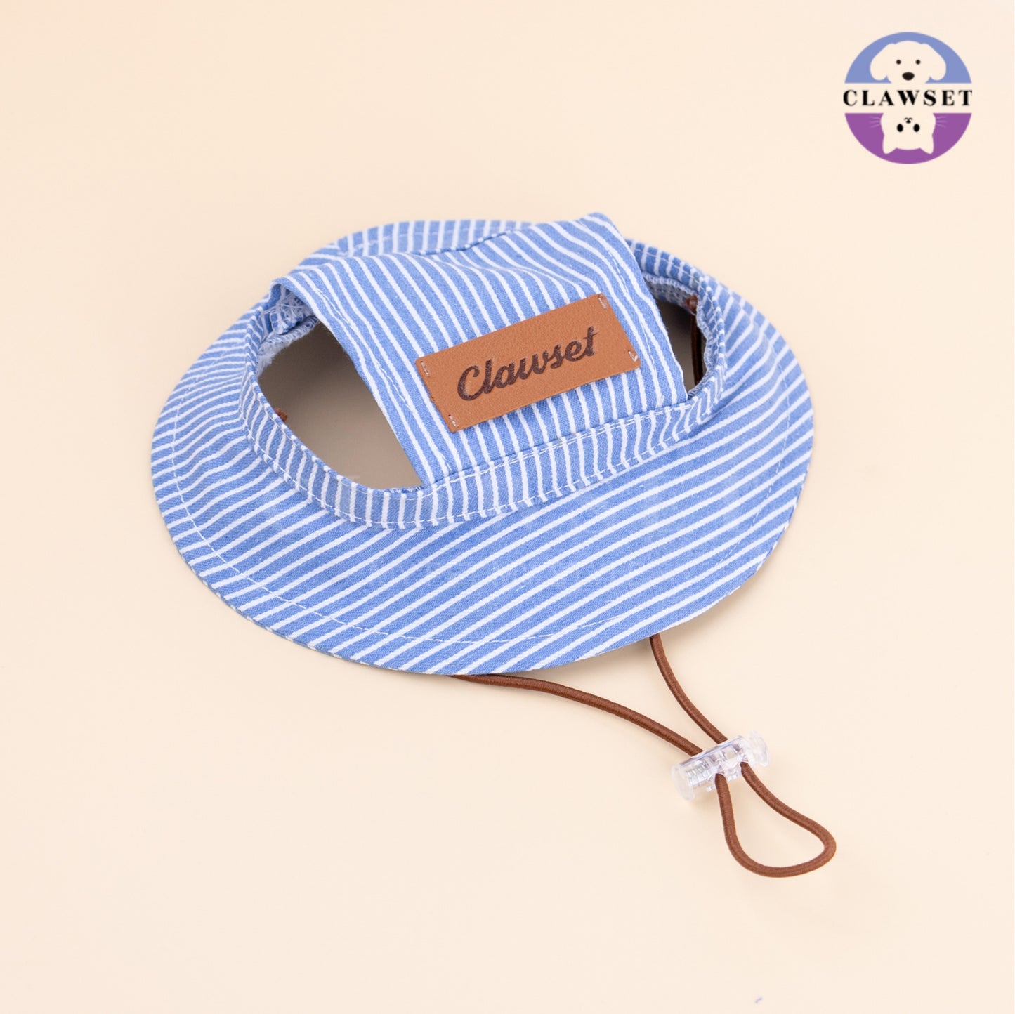 Clawset - Denim Collection - Pet Hat - Stripe Blue