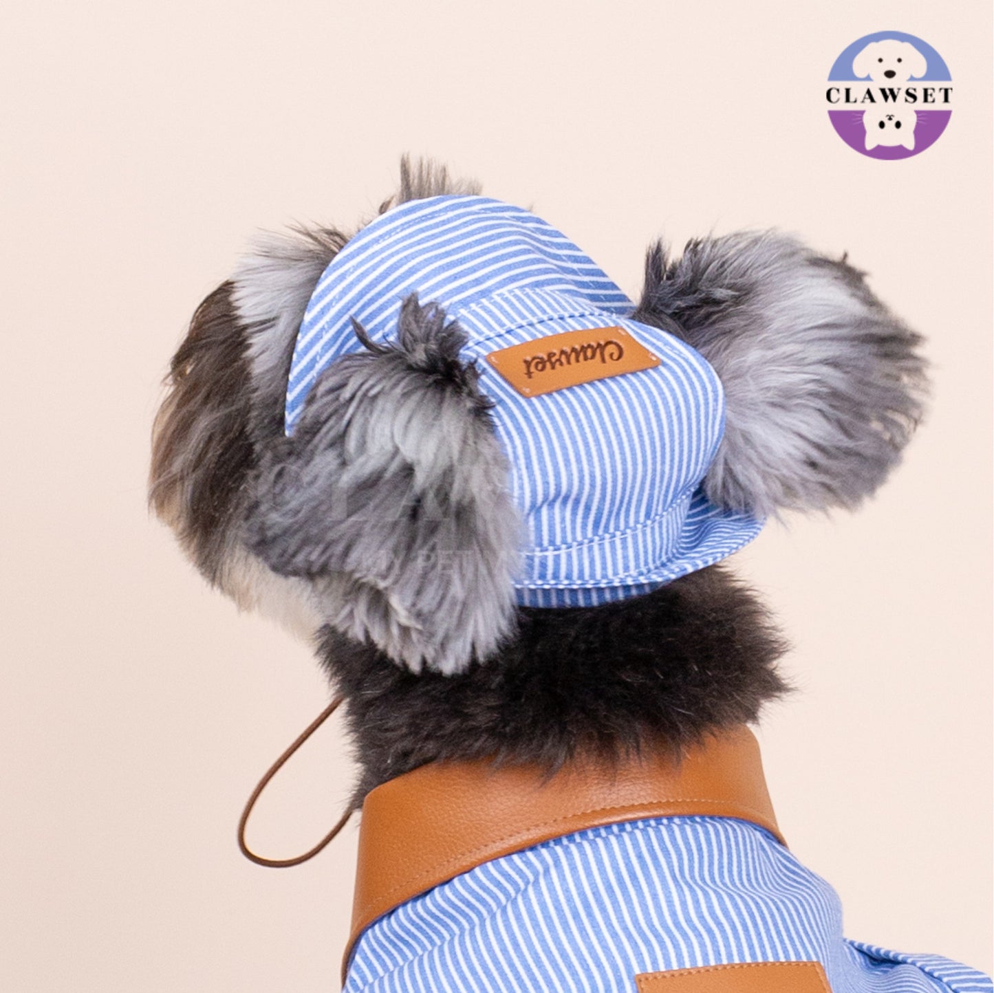 Clawset - Denim Collection - Pet Hat - Stripe Blue
