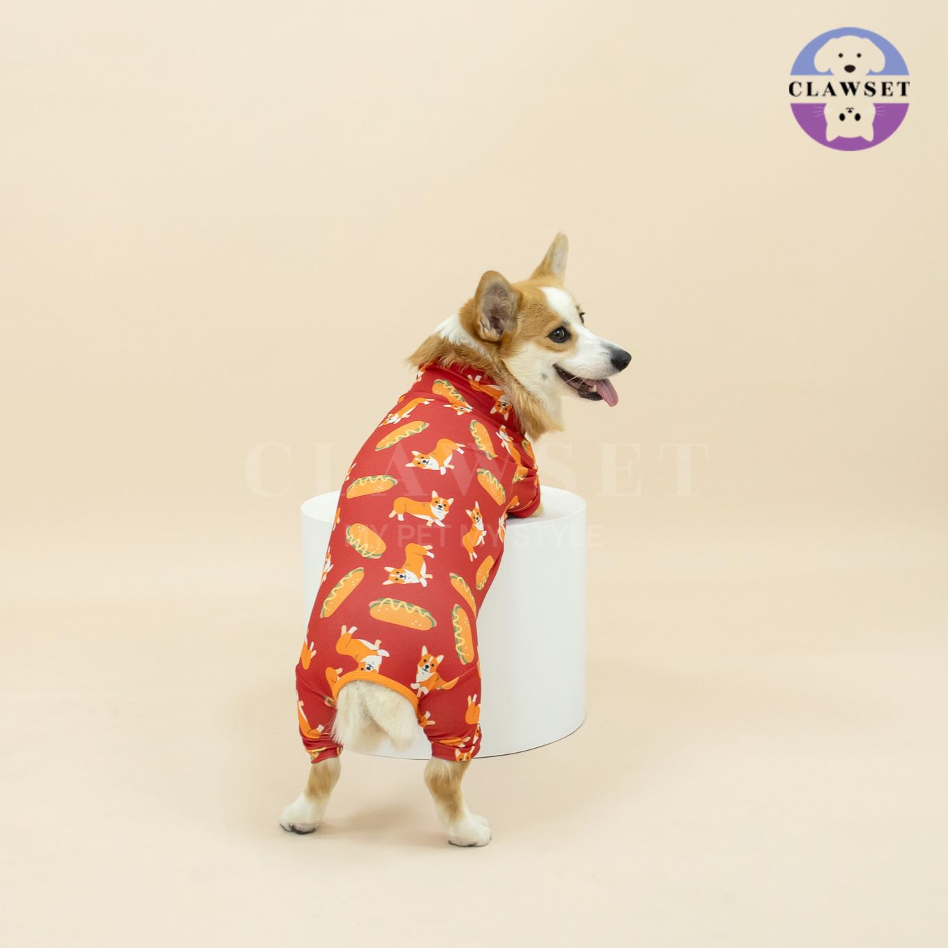 Clawset - Pet Fashion - Corgi Collection - Protection Suit - Red (Merah)