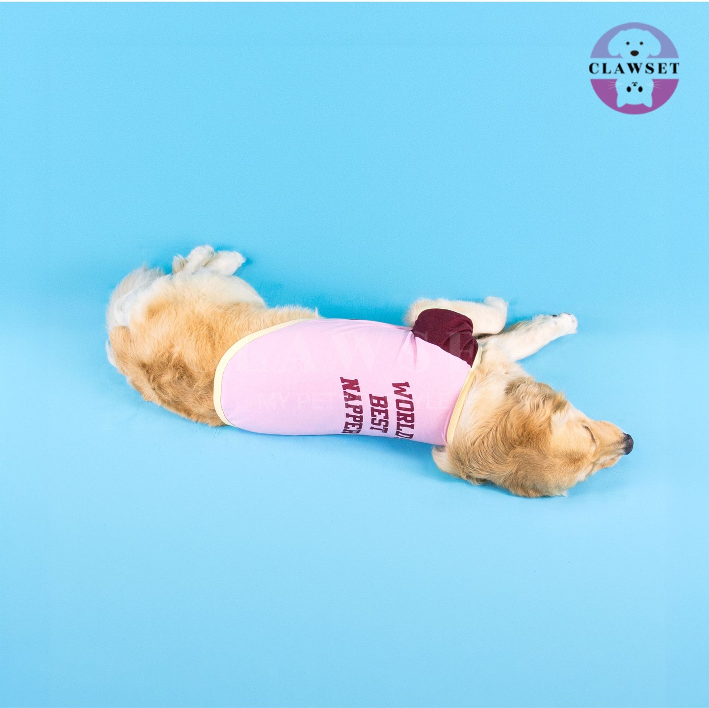 Clawset - Pet T-Shirt - Winner T Shirt - World's Best Napper - Pink