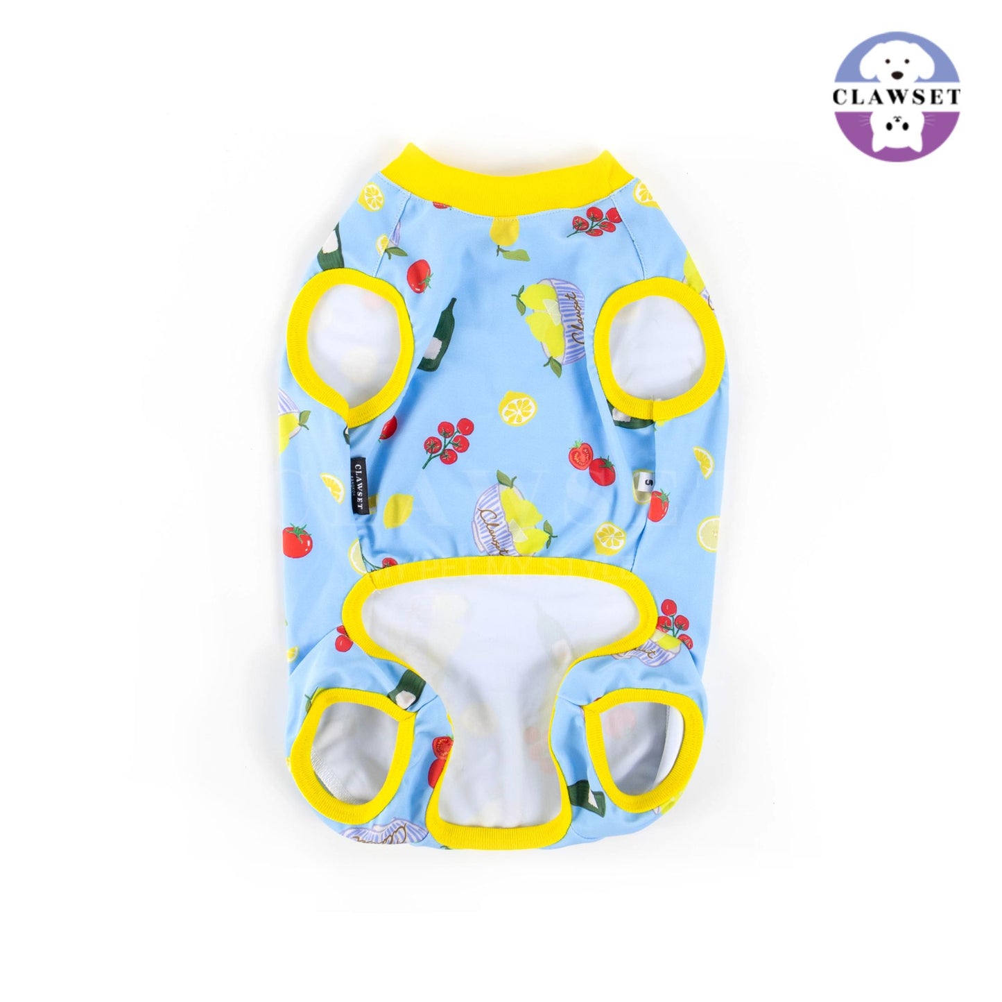 Clawset - Pet Activewear - Italian Summer - Lemon Blue