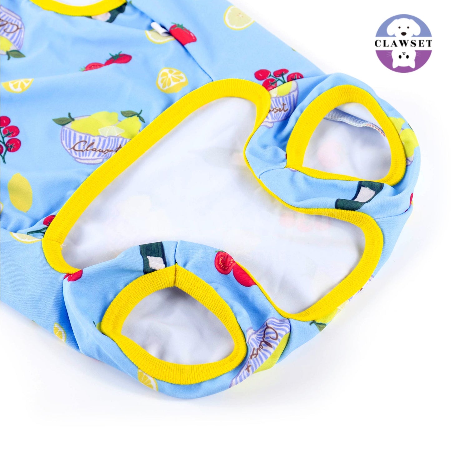 Clawset - Pet Activewear - Italian Summer - Lemon Blue