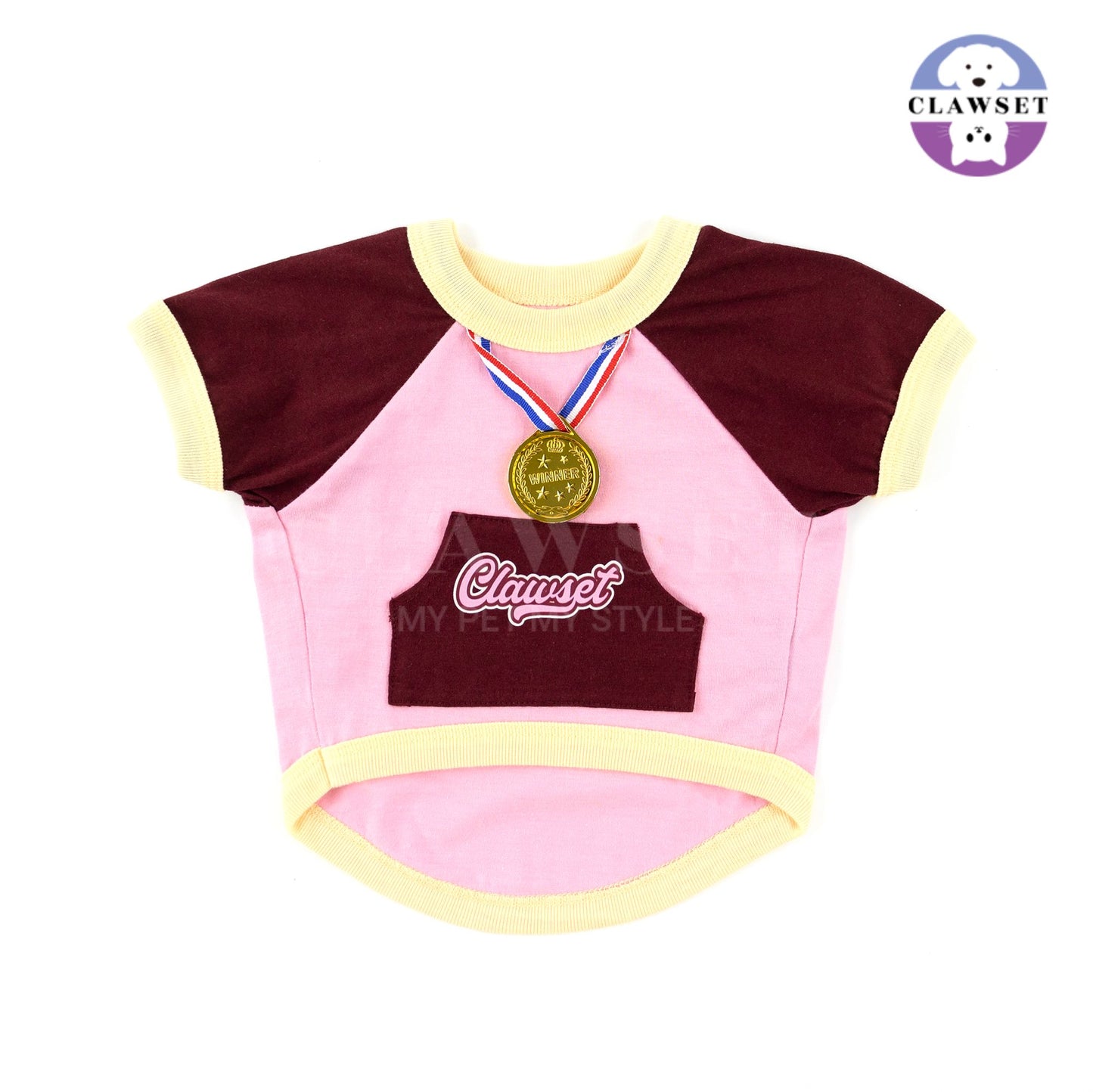 Clawset - Pet T-Shirt - Winner T Shirt - World's Best Napper - Pink