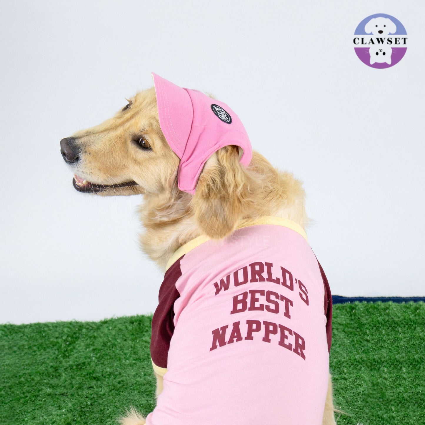 Clawset - Pet T-Shirt - Winner T Shirt - World's Best Napper - Pink
