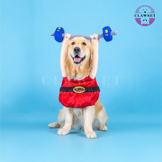 Clawset - Pet Costume - The Weightlifter Costume - Red